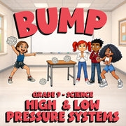 High  & Low Pressure Systems BUMP Science Game - No Prep Grade 9 Review Activity