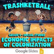 Economic Impacts of Colonization TRASHKETBALL Socials Game - No Prep Grade 4