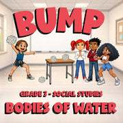 Bodies of Water BUMP Socials Game - No Prep Grade 3 Review Activity
