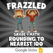 Rounding to Nearest 100 FRAZZLED Math Game - No Prep Grade 4 Review Activity