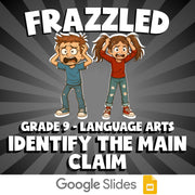 Identify the Main Claim FRAZZLED ELA Game - No Prep Grade 9 Review Activity