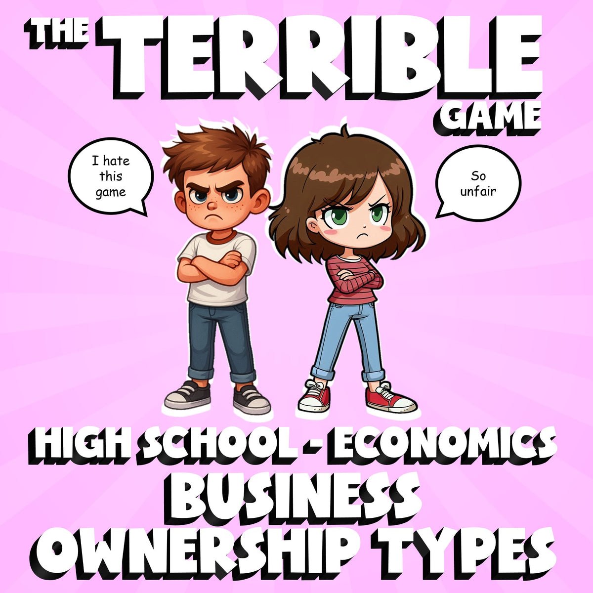 Business Ownership Types THE TERRIBLE GAME - No Prep Economics Review Activity