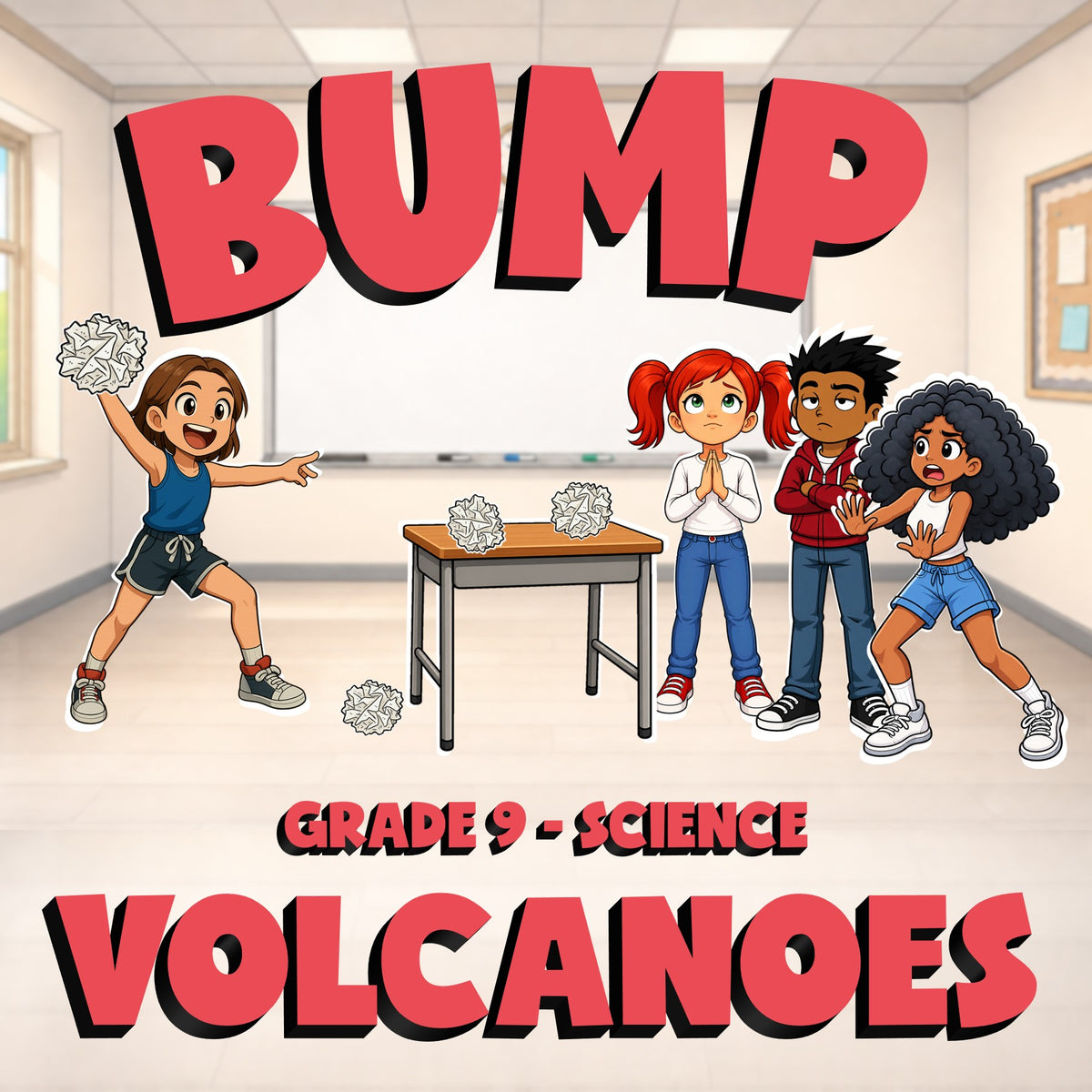 Volcanoes BUMP Science Game - No Prep Grade 9 Review Activity