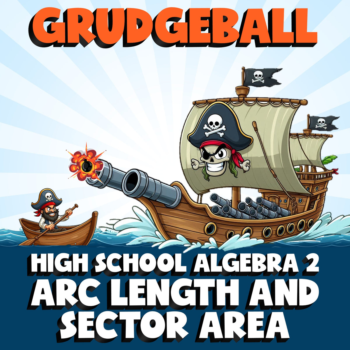 Arc Length and Sector Area GRUDGEBALL Math Game - No Prep Algebra 2 Review