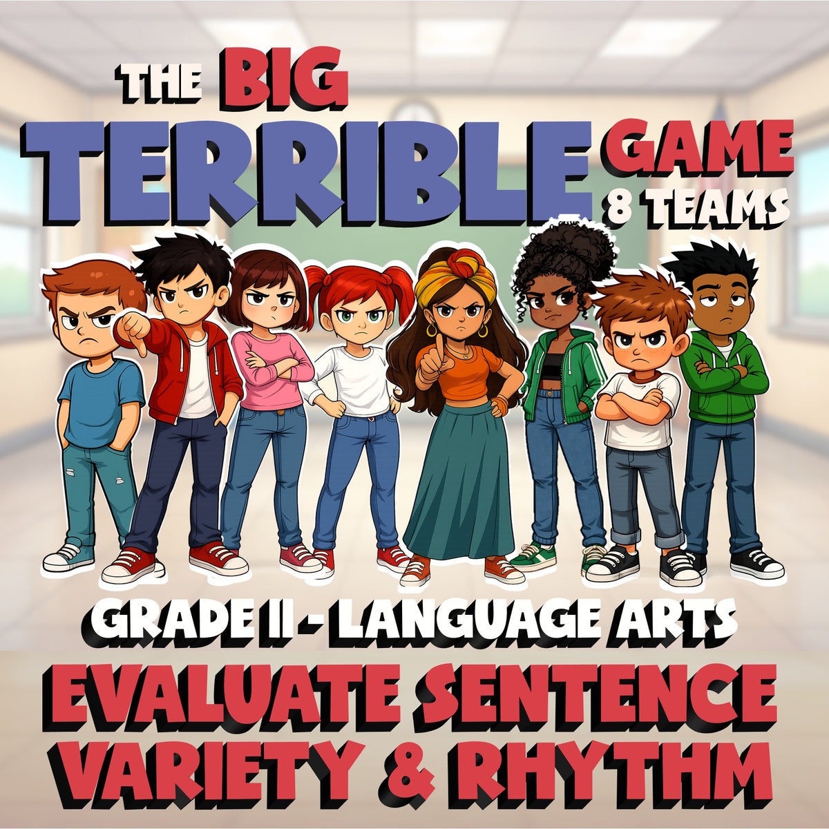 Evaluate Sentence Variety & Rhythm BIG TERRIBLE GAME - Grade 11 ELA Review