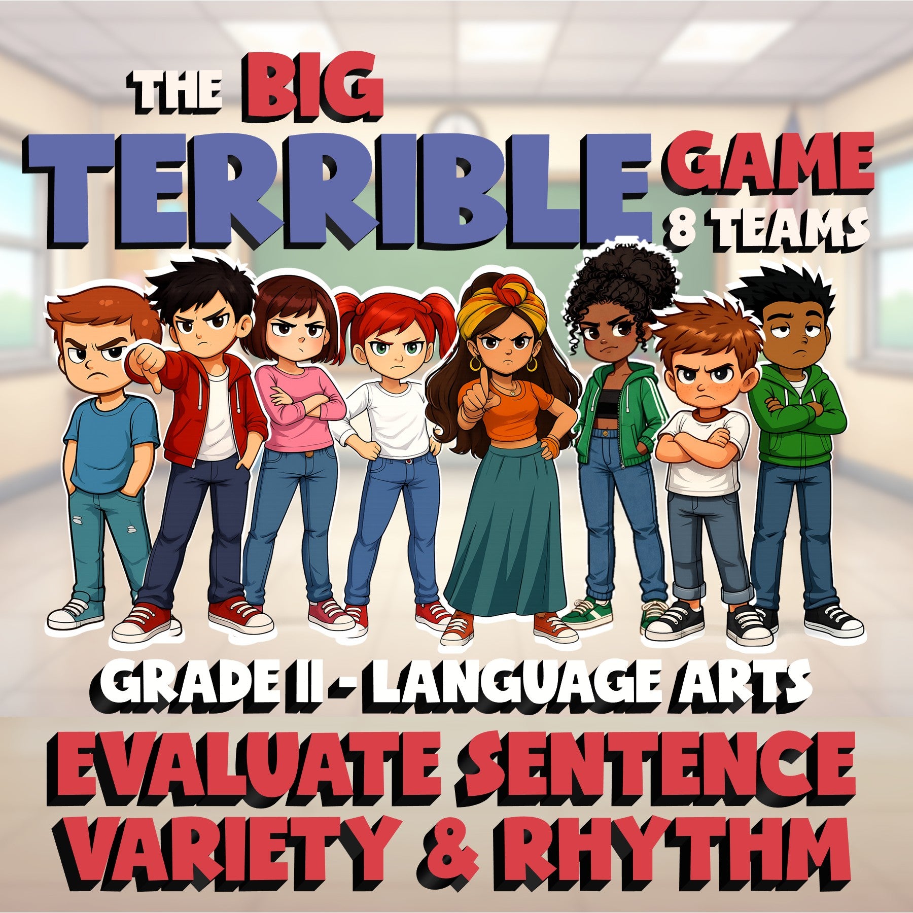 Evaluate Sentence Variety & Rhythm BIG TERRIBLE GAME - Grade 11 ELA Review