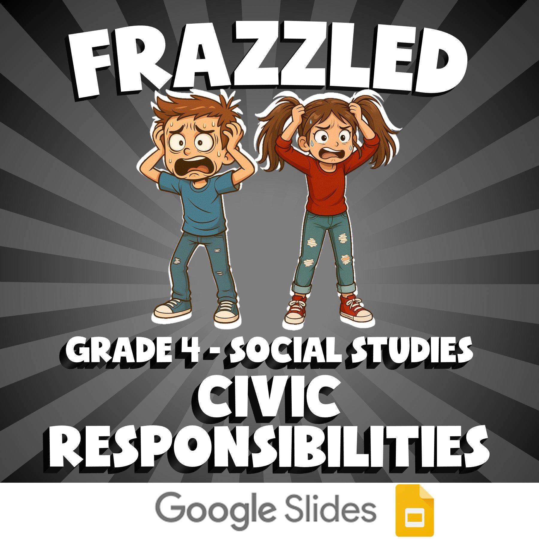 Civic Responsibilities FRAZZLED Socials Game - No Prep Grade 4 Review Activity