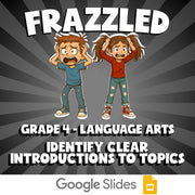 Identify Clear Introductions to Topics FRAZZLED ELA Game - No Prep Grade 4