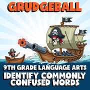 Identify Commonly Confused Words GRUDGEBALL ELA Game - No Prep Grade 9 Review