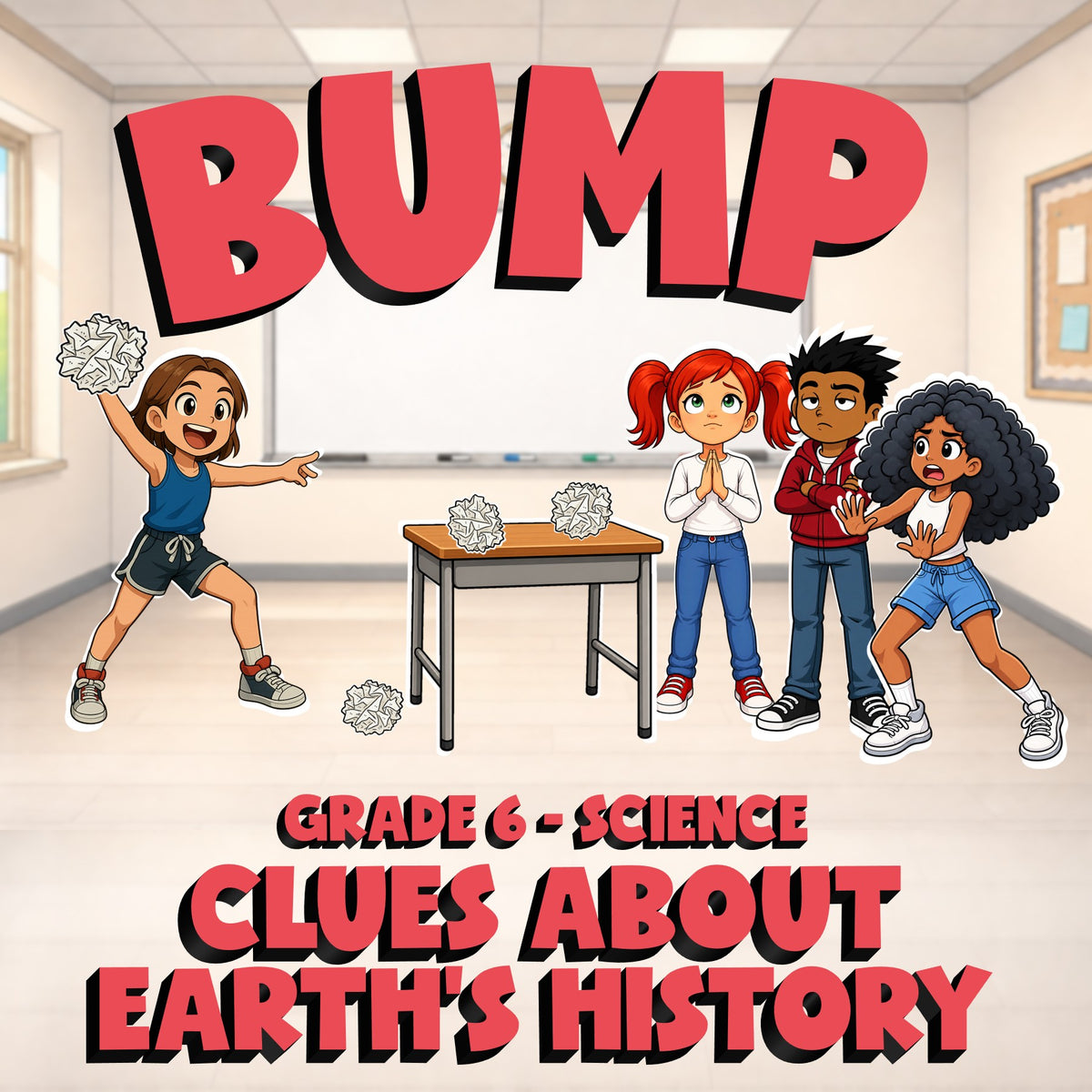 Clues About Earth's History BUMP Science Game - No Prep Grade 6 Review Activity