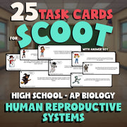 Human Reproductive Systems SCOOT TASK CARDS Science Game - No Prep AP Biology