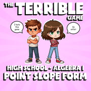 Point Slope Form THE TERRIBLE GAME - No Prep Algebra 1 Math Review Activity