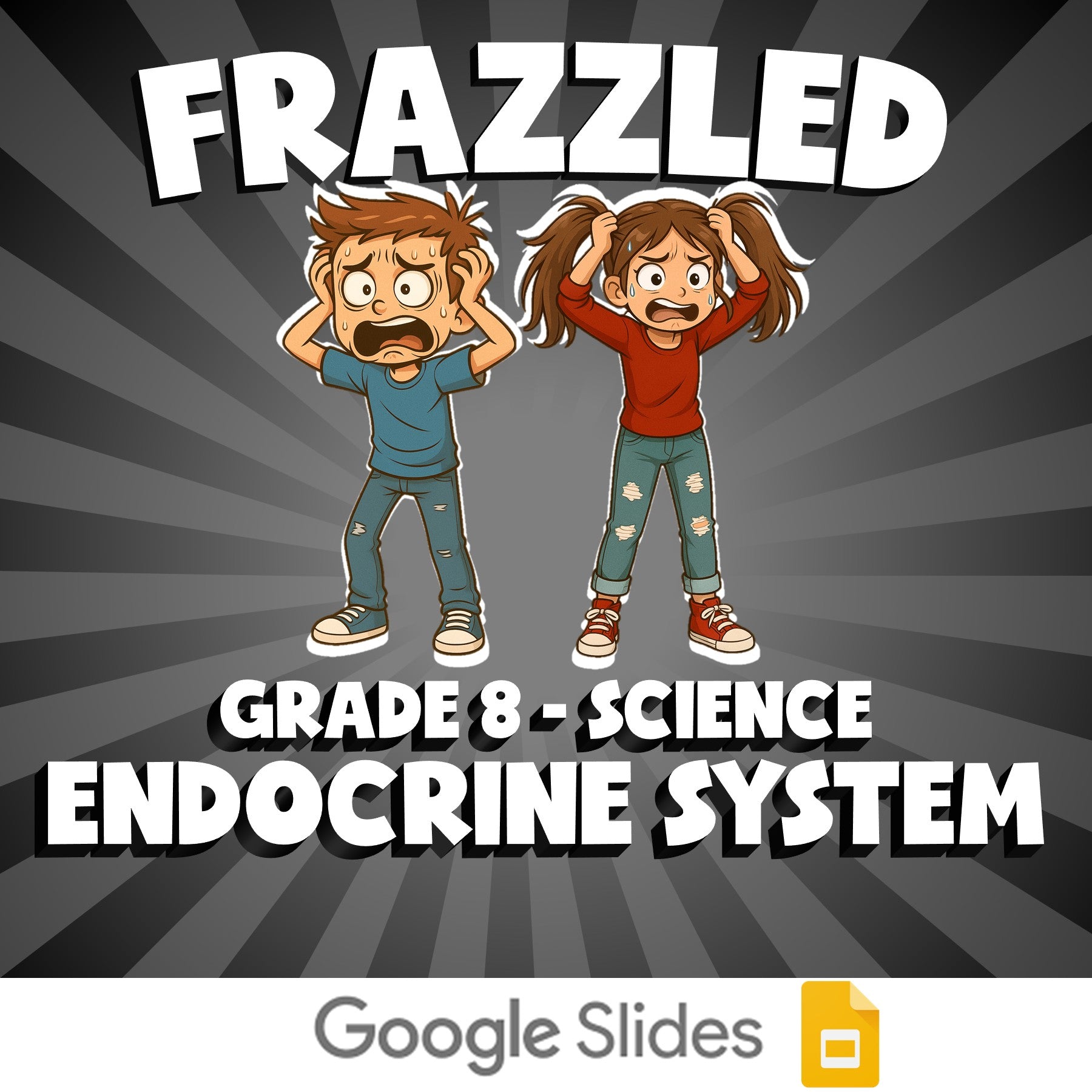 Endocrine System FRAZZLED Science Game - No Prep Grade 8 Review Activity