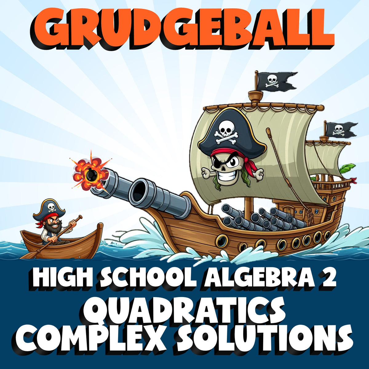 Quadratics Complex Solutions GRUDGEBALL Math Game - No Prep Algebra 2 Review