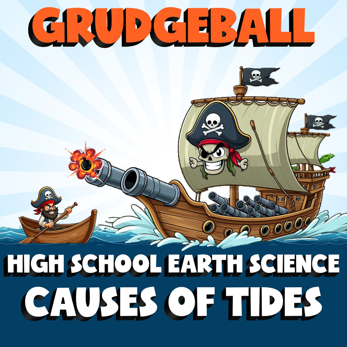 Causes of Tides GRUDGEBALL Game - No Prep Earth Science Review Activity