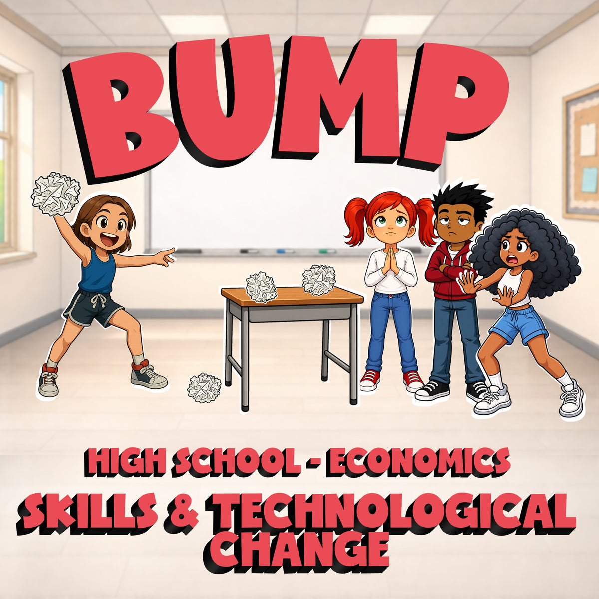 Skills & Technological Change BUMP Economics Game - No Prep Review Activity