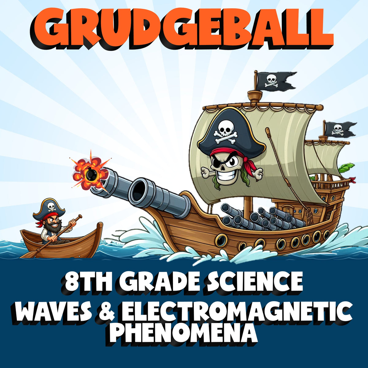 Waves & Electromagnetic Phenomena GRUDGEBALL Science Game - No Prep Grade 8
