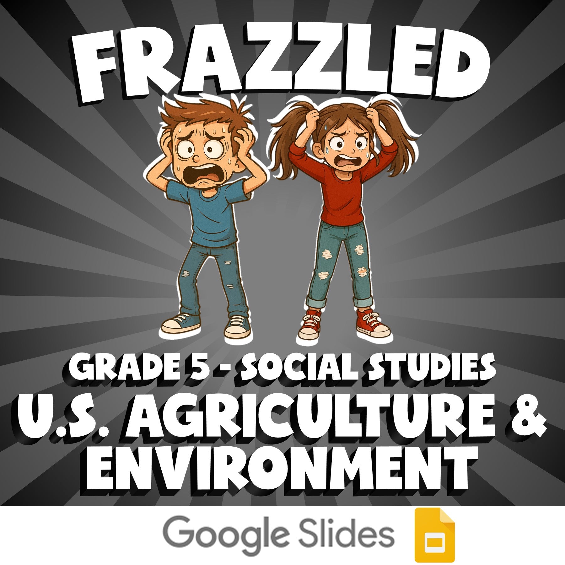U.S. Agriculture & Environment FRAZZLED Socials Game - No Prep Grade 5 Review