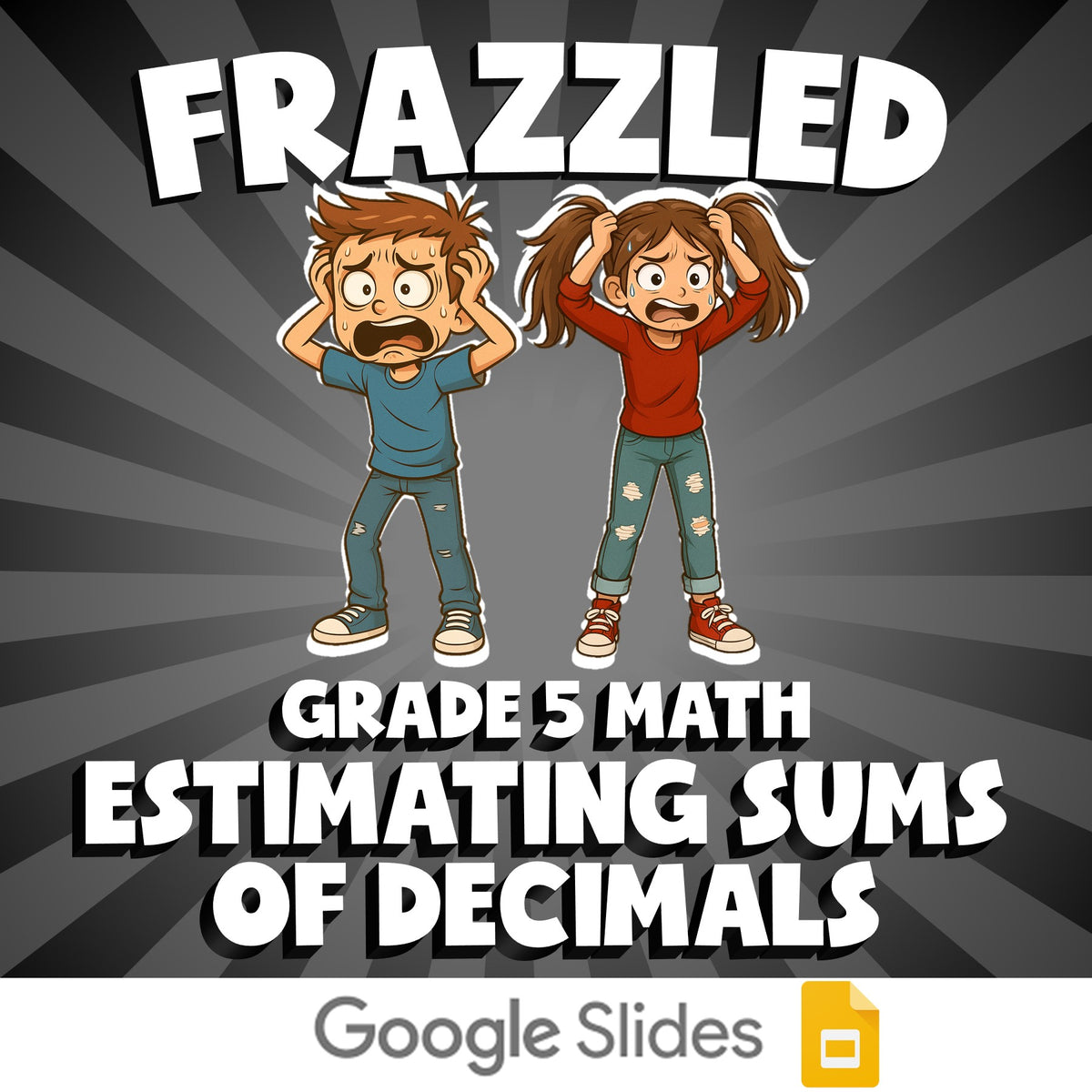 Estimating Sums of Decimals FRAZZLED Math Game - No Prep Grade 5 Review Activity