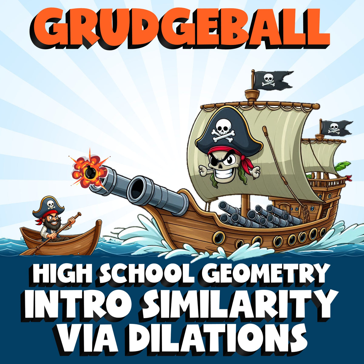 Intro Similarity via Dilations GRUDGEBALL Math Game - No Prep Geometry Review
