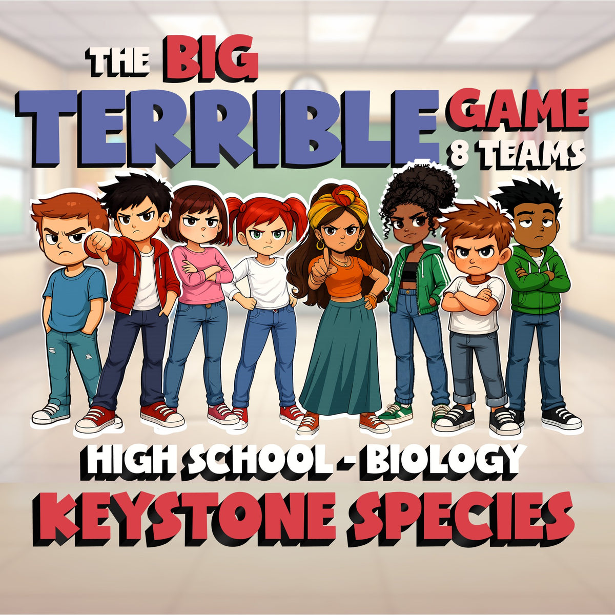 Keystone Species BIG TERRIBLE GAME - No Prep Biology Science Review Activity