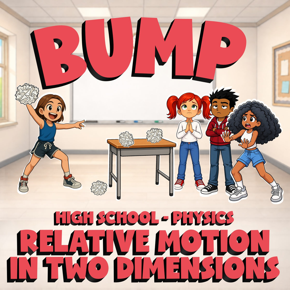 Relative Motion in Two Dimensions BUMP Science Game - No Prep Physics Review