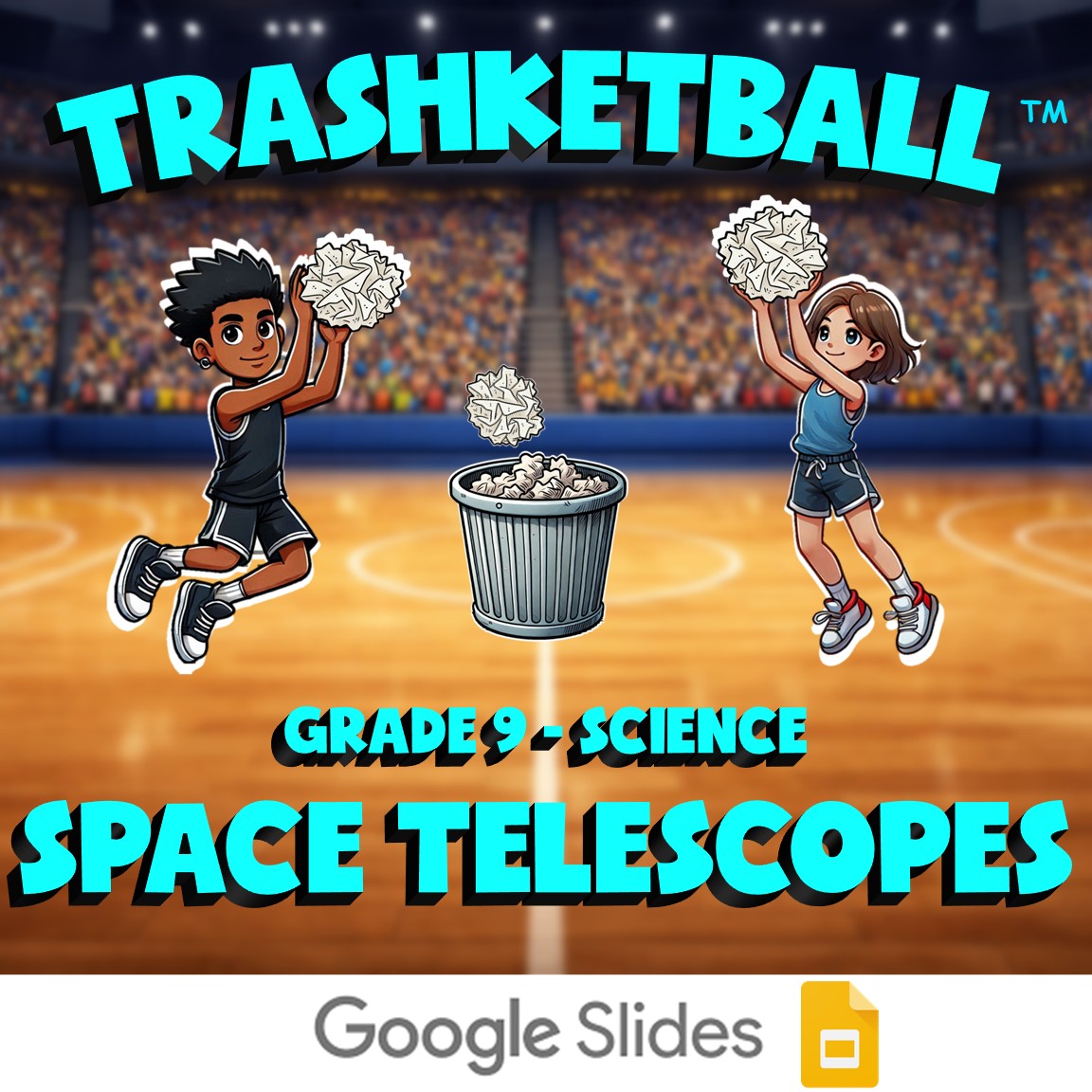 Space Telescopes TRASHKETBALL Science Game - No Prep Grade 9 Review Activity
