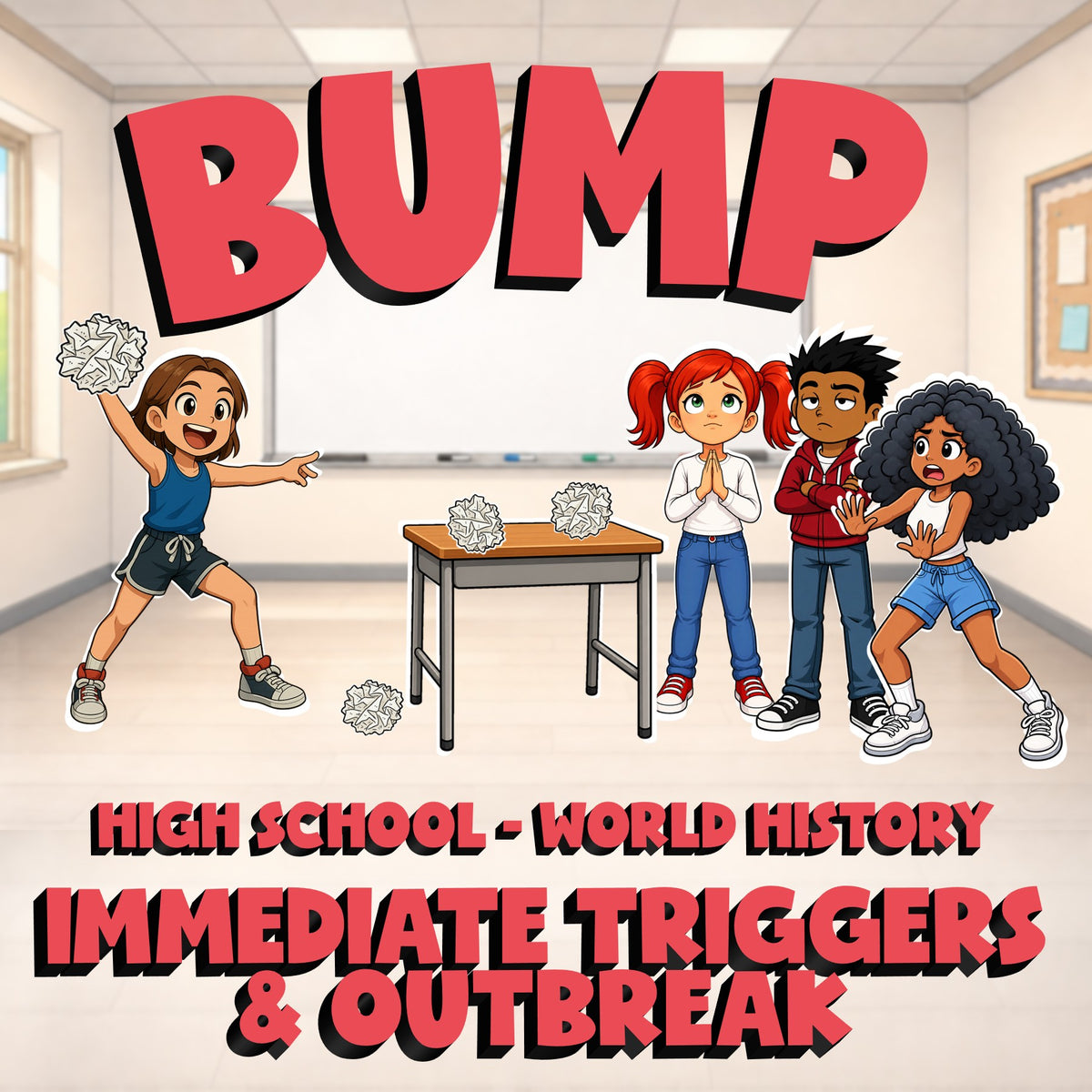 Immediate Triggers & Outbreak BUMP Game - No Prep World History Review Activity