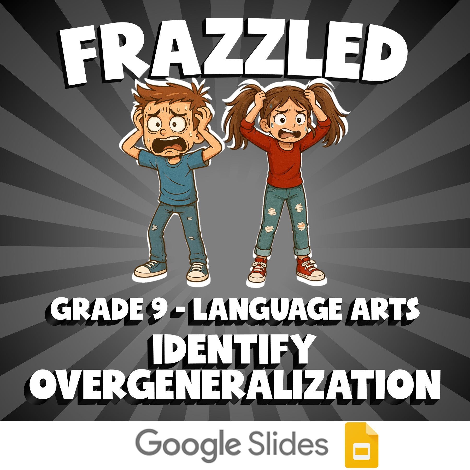 Identify Overgeneralization FRAZZLED ELA Game - No Prep Grade 9 Review Activity