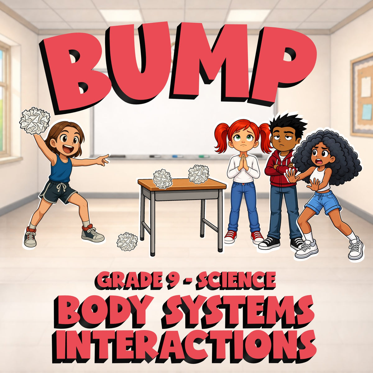 Body Systems Interactions BUMP Science Game - No Prep Grade 9 Review Activity