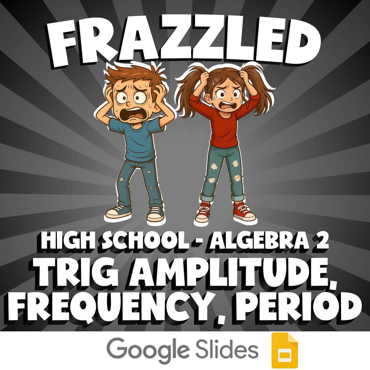 Trig Amplitude, Frequency, Period FRAZZLED Math Game - No Prep Algebra 2 Review