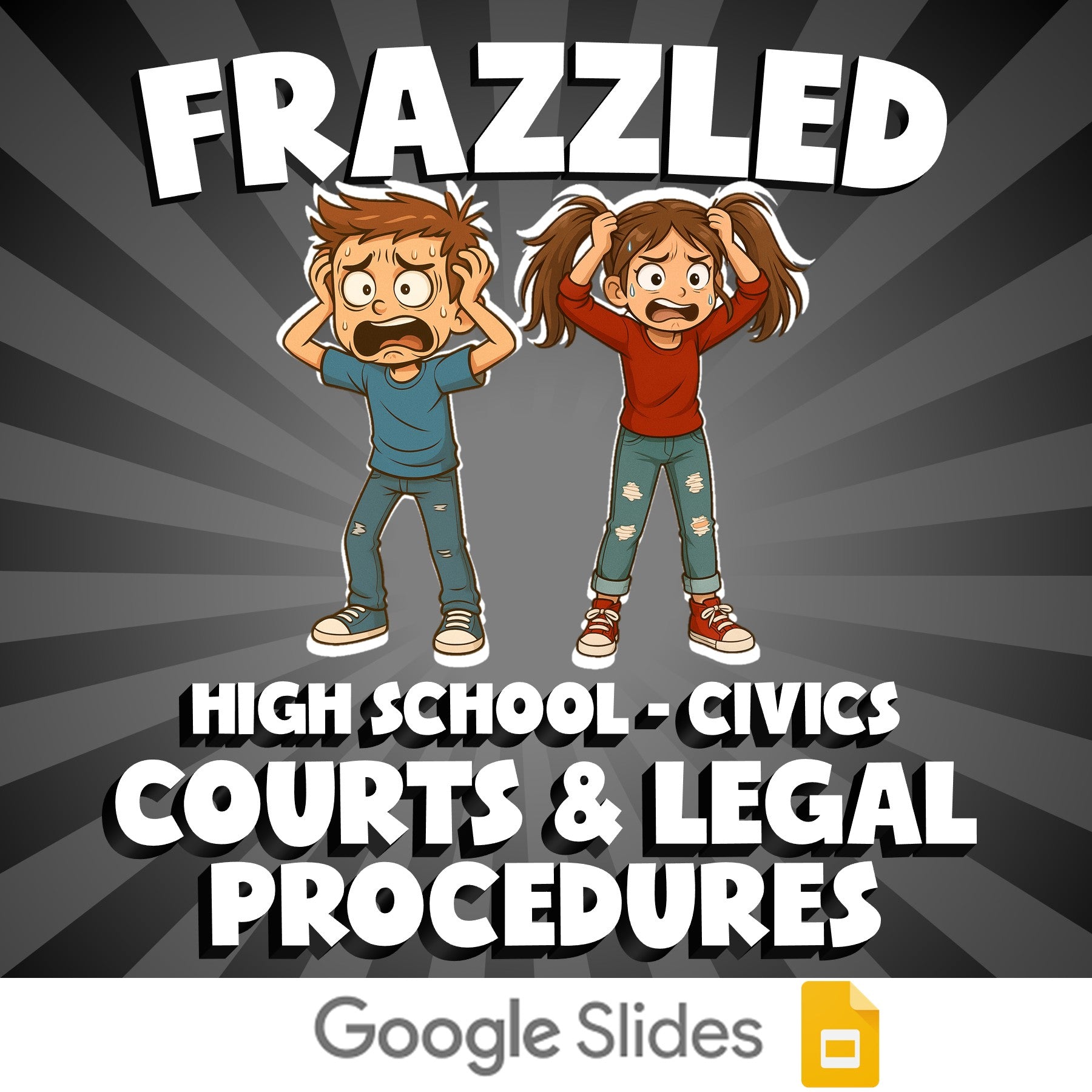 Courts & Legal Procedures FRAZZLED Civics Game - No Prep Review Activity