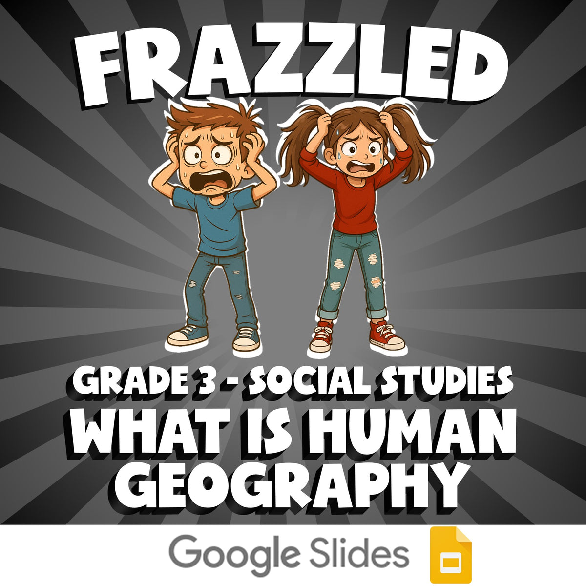 What Is Human Geography FRAZZLED Socials Game - No Prep Grade 3 Review Activity