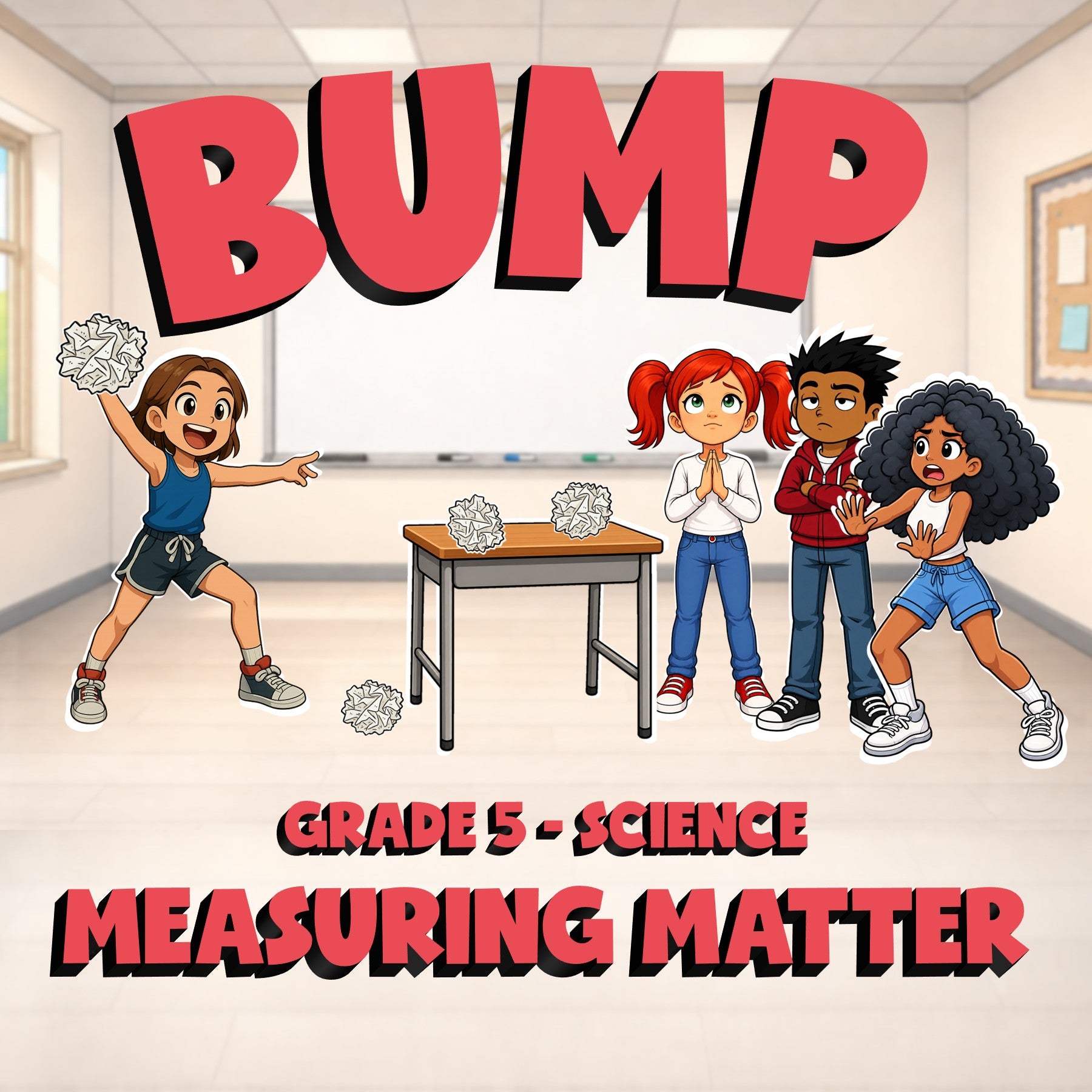 Measuring Matter BUMP Science Game - No Prep Grade 5 Review Activity