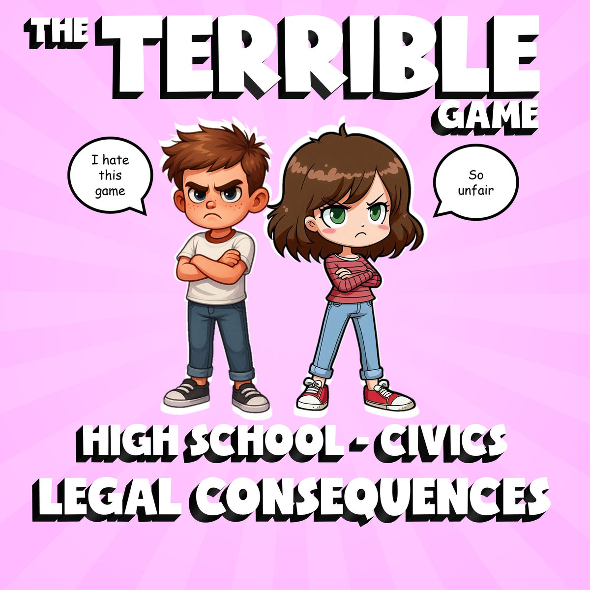 Legal Consequences THE TERRIBLE GAME - No Prep Civics Review Activity