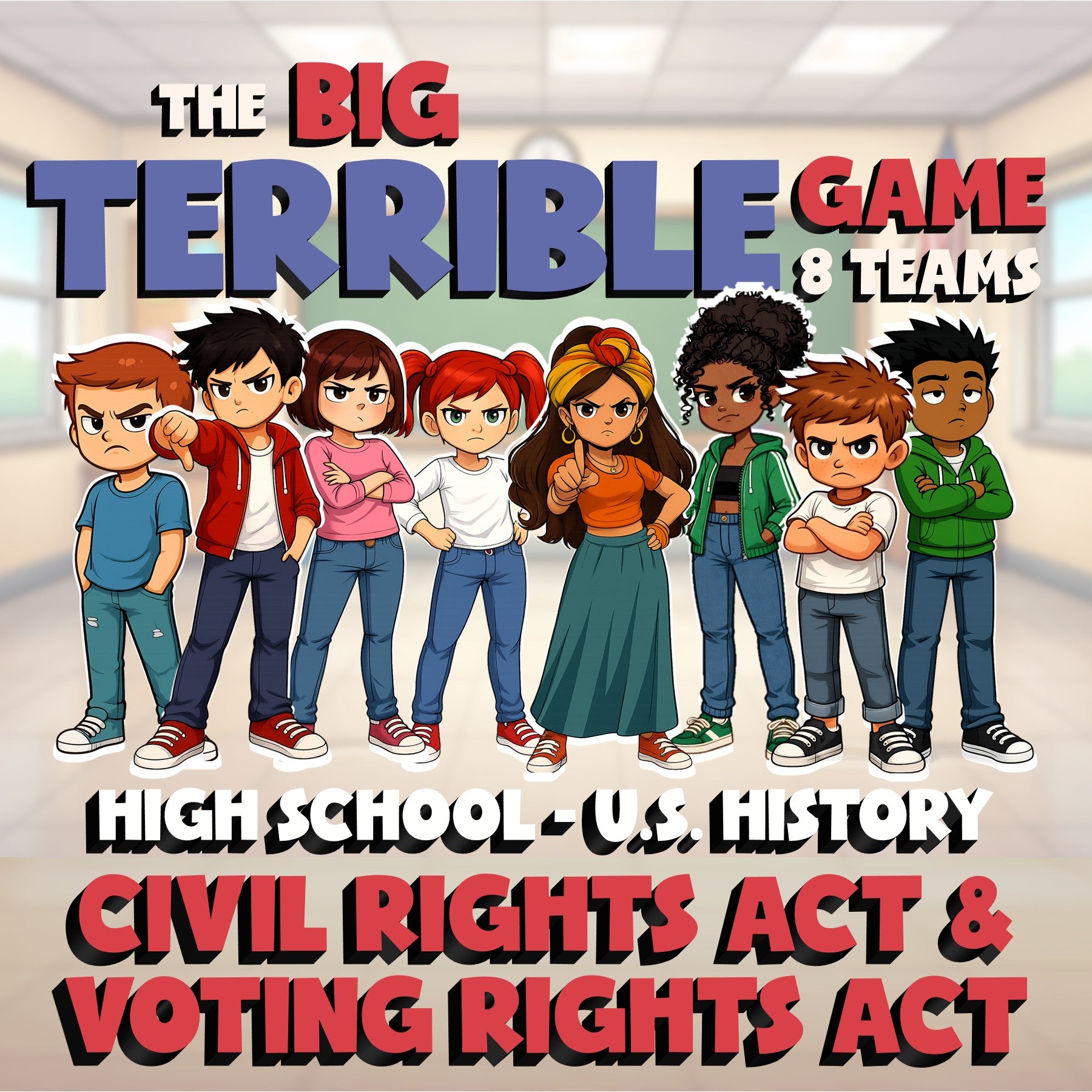 Civil Rights Act & Voting Rights Act BIG TERRIBLE GAME - U.S. History Review