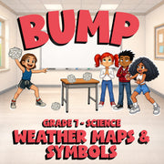 Weather Maps & Symbols BUMP Science Game - No Prep Grade 7 Review Activity