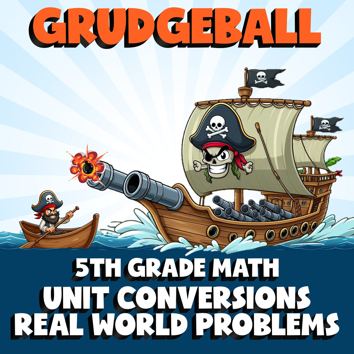 Unit Conversions Real World Problems GRUDGEBALL Math Game - No Prep Grade 5