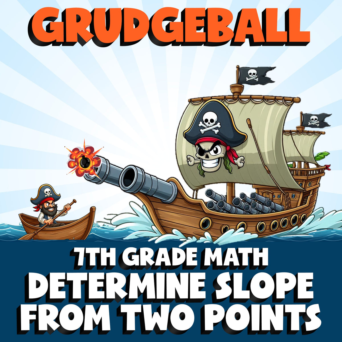 Determine Slope from Two Points GRUDGEBALL Math Game - No Prep Grade 7 Review