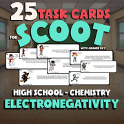Electronegativity SCOOT TASK CARDS Science Game - No Prep Chemistry Review