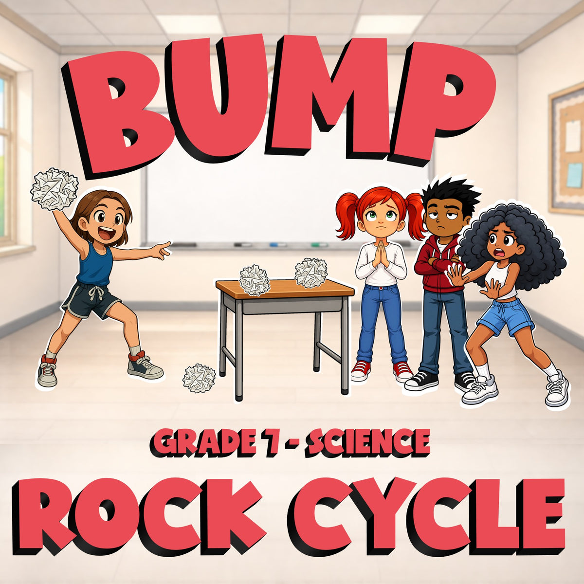 Rock Cycle BUMP Science Game - No Prep Grade 7 Review Activity