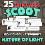 Nature of Light SCOOT TASK CARDS Science Game - No Prep Astronomy Review