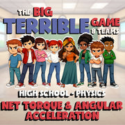 Net Torque & Angular Acceleration BIG TERRIBLE GAME - Physics Science Review