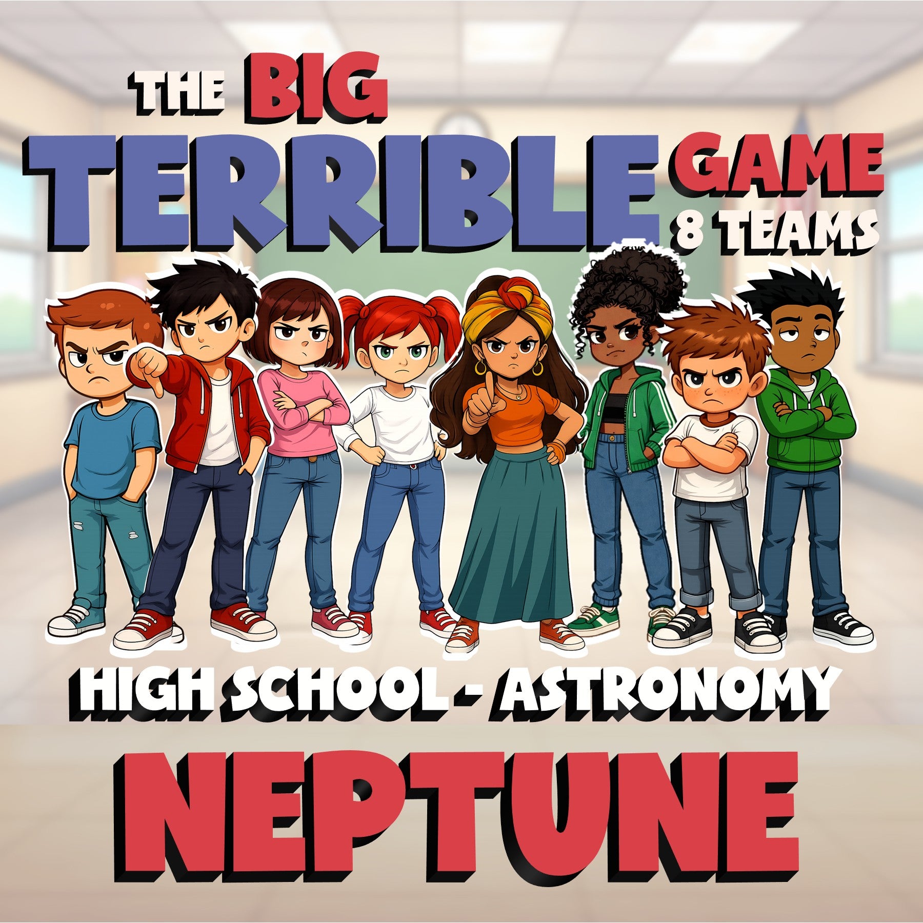 Neptune BIG TERRIBLE GAME - No Prep Astronomy Science Review Activity