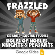 Roles of Nobles, Knights & Peasants FRAZZLED Socials Game - No Prep Grade 7