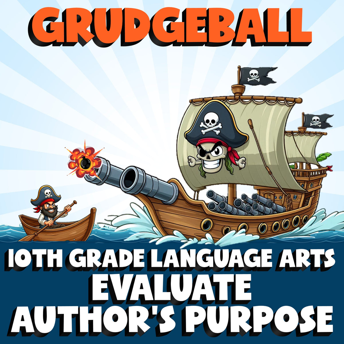 Evaluate Author’s Purpose GRUDGEBALL ELA Game - No Prep Grade 10 Review Activity