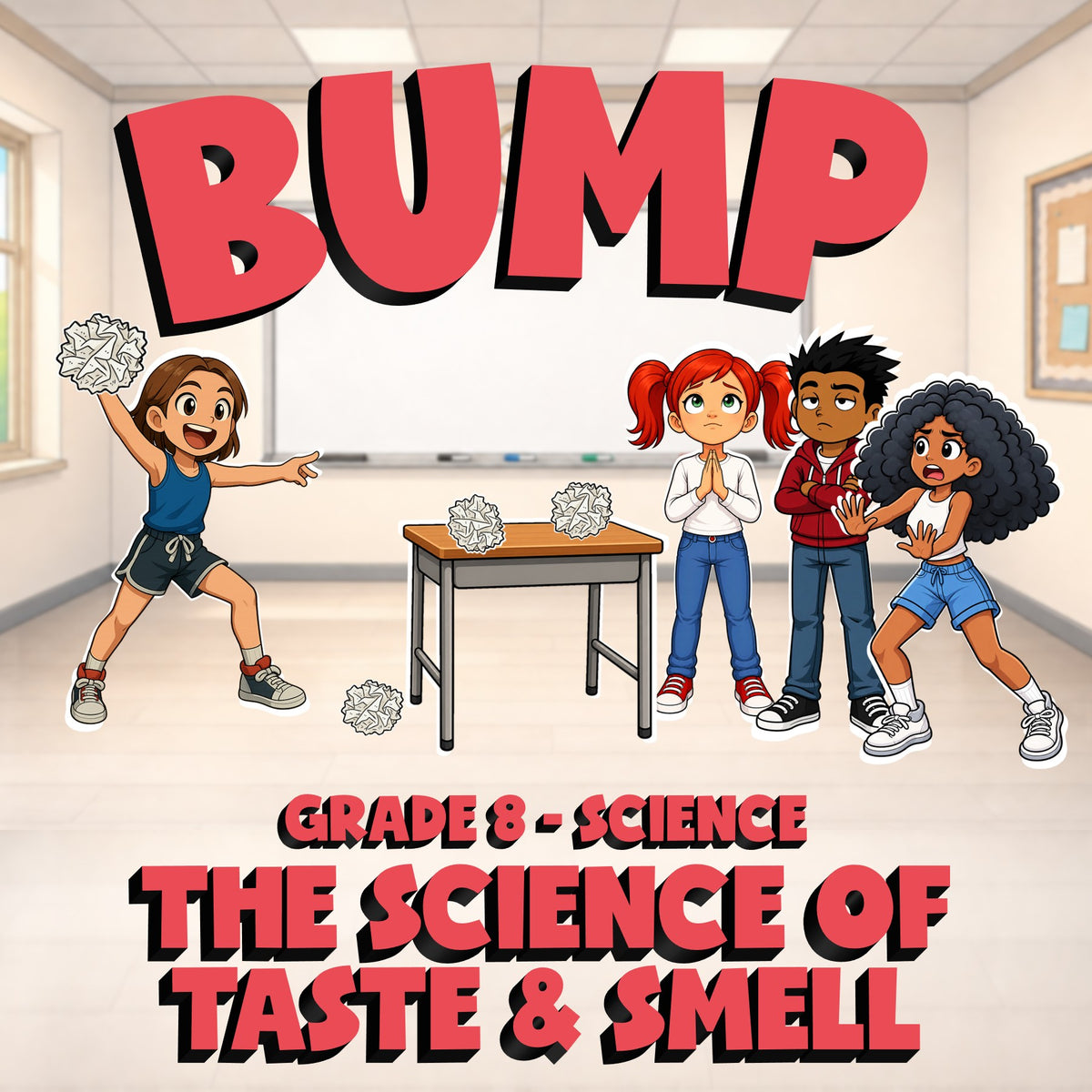 The Science of Taste & Smell BUMP Science Game - No Prep Grade 8 Review Activity