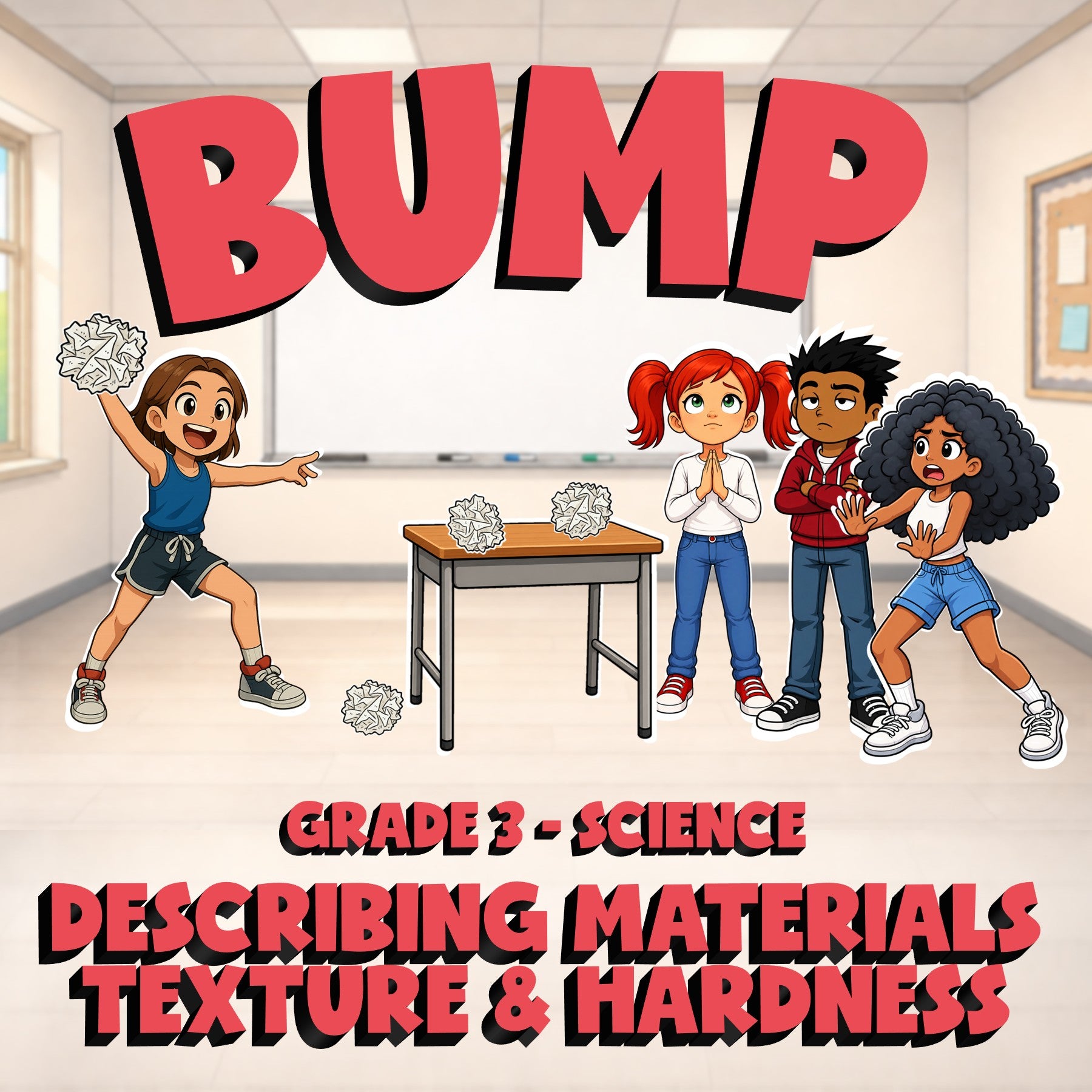 Describing Materials Texture & Hardness BUMP Science Game - No Prep Grade 3