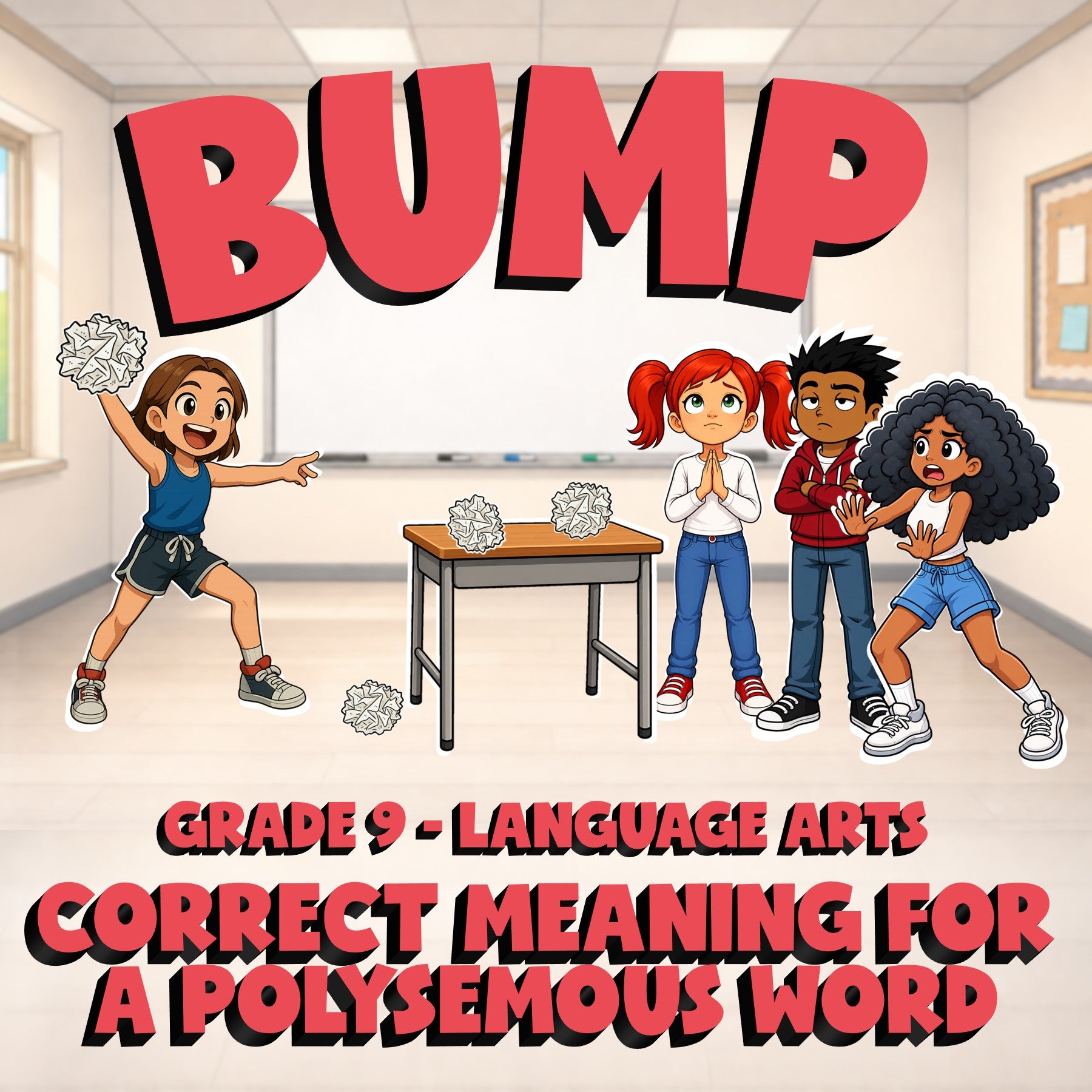 Correct Meaning for a Polysemous Word BUMP ELA Game - No Prep Grade 9 Review