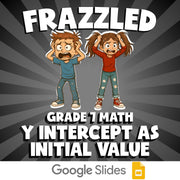 Y Intercept as Initial Value FRAZZLED Math Game - No Prep Grade 7 Review